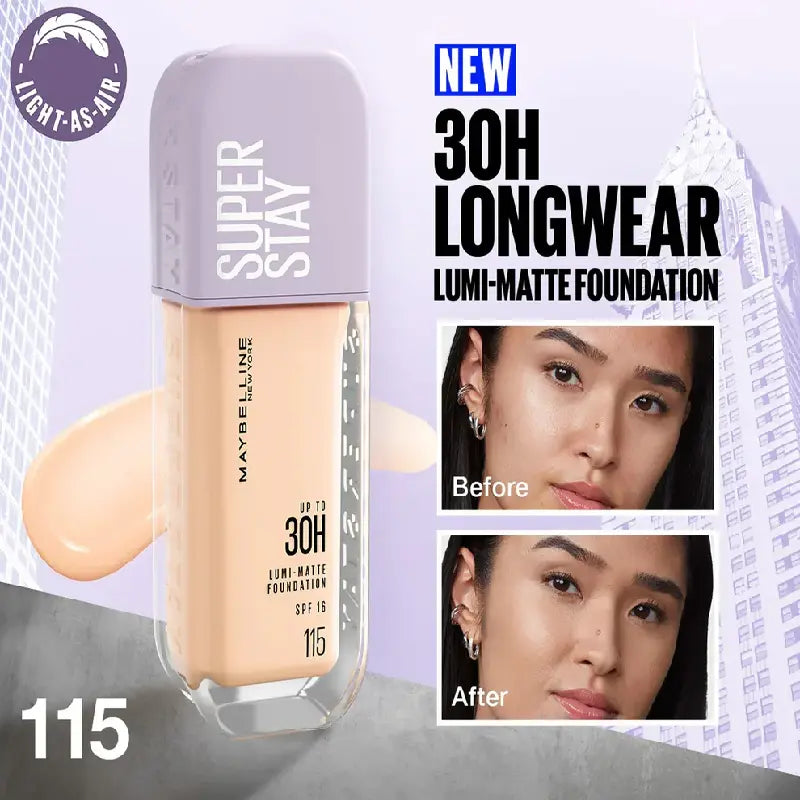 Maybelline Super Stay Upto 30H Lumi Matte Foundation SPF16 128