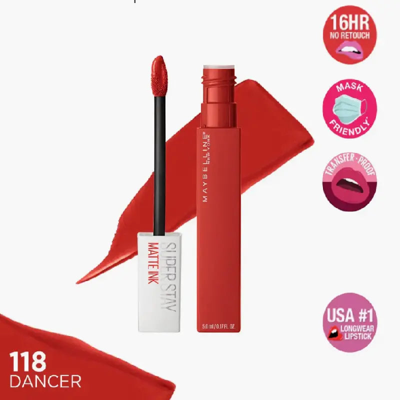 Maybelline Super Stay Matte Ink Liquid Lipstick 118 Dancer