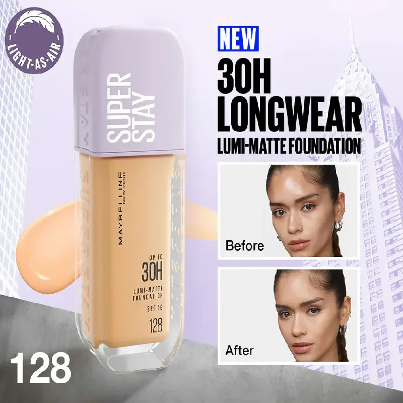 Maybelline Super Stay Upto 30H Lumi Matte Foundation SPF16 128