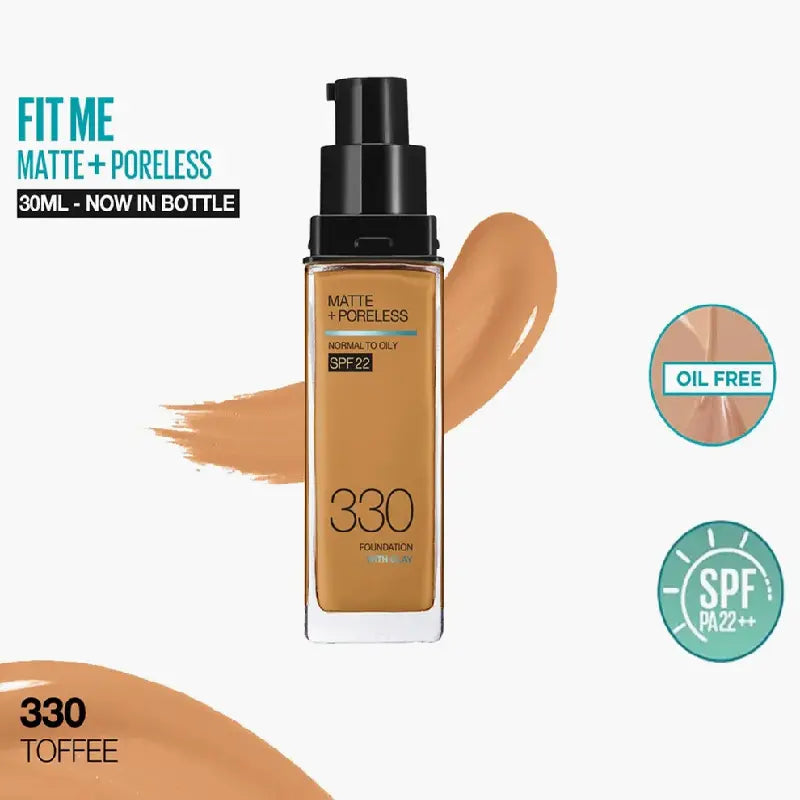 Maybelline Fit Me Matte+Poreless Liquid Foundations