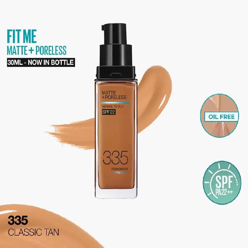 Maybelline Fit Me Matte+Poreless Liquid Foundation With Clay Normal to Oily
