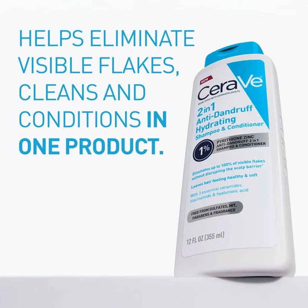 CeraVe 2-in-1 Anti-Dandruff Hydrating Shampoo and Conditioner