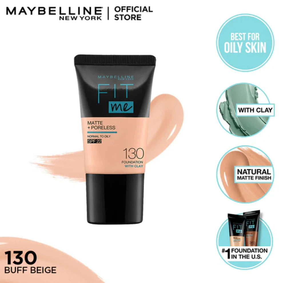 Maybelline Fit Me Matte+Poreless Liquid Foundation With Clay Normal