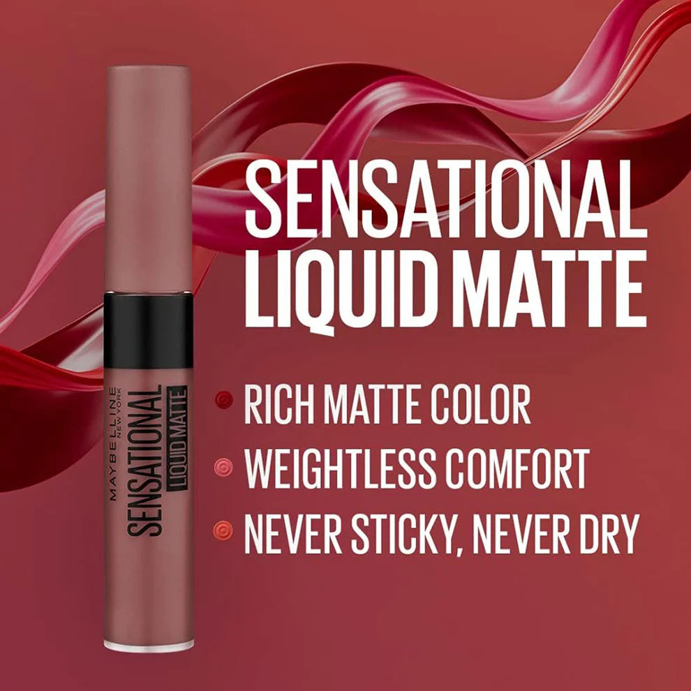 Maybelline Sensational Liquid Matte Lipstick NU07