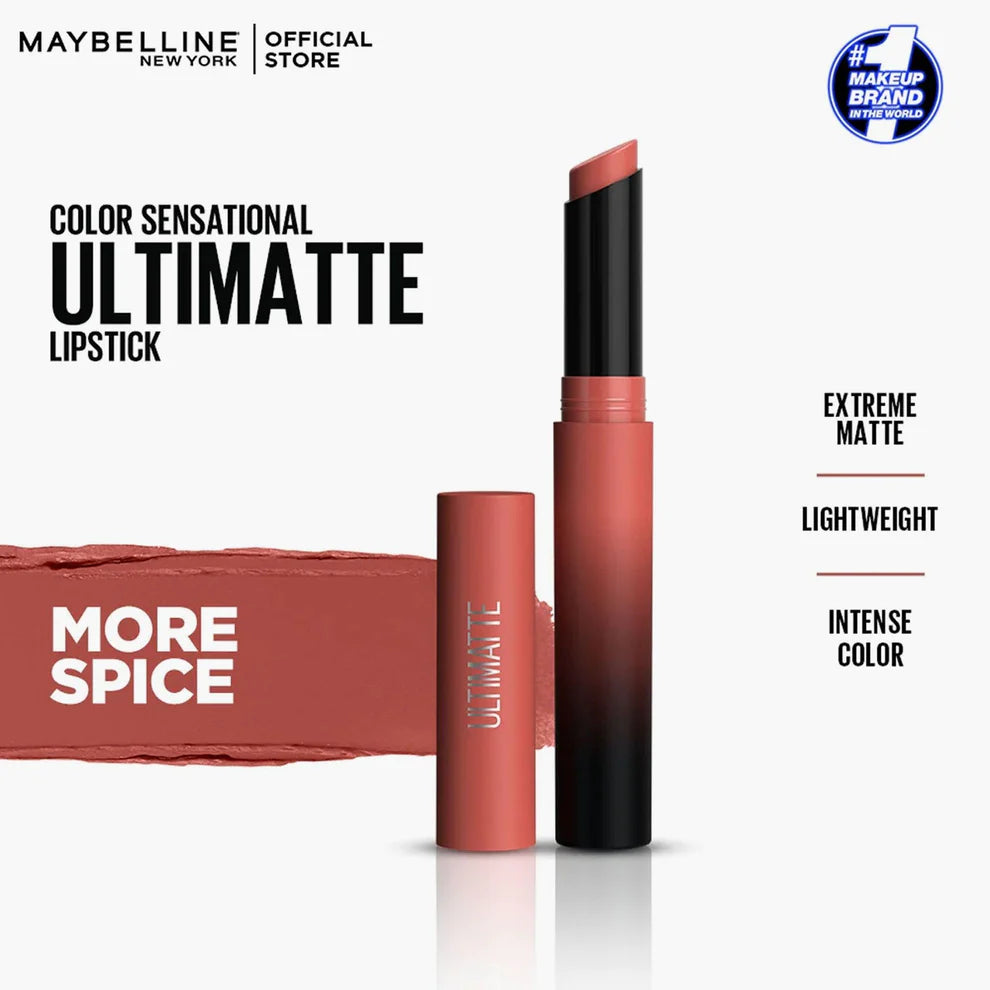 Maybelline Color Sensational Ultimatte Matte Lipstick 1299 More Spice